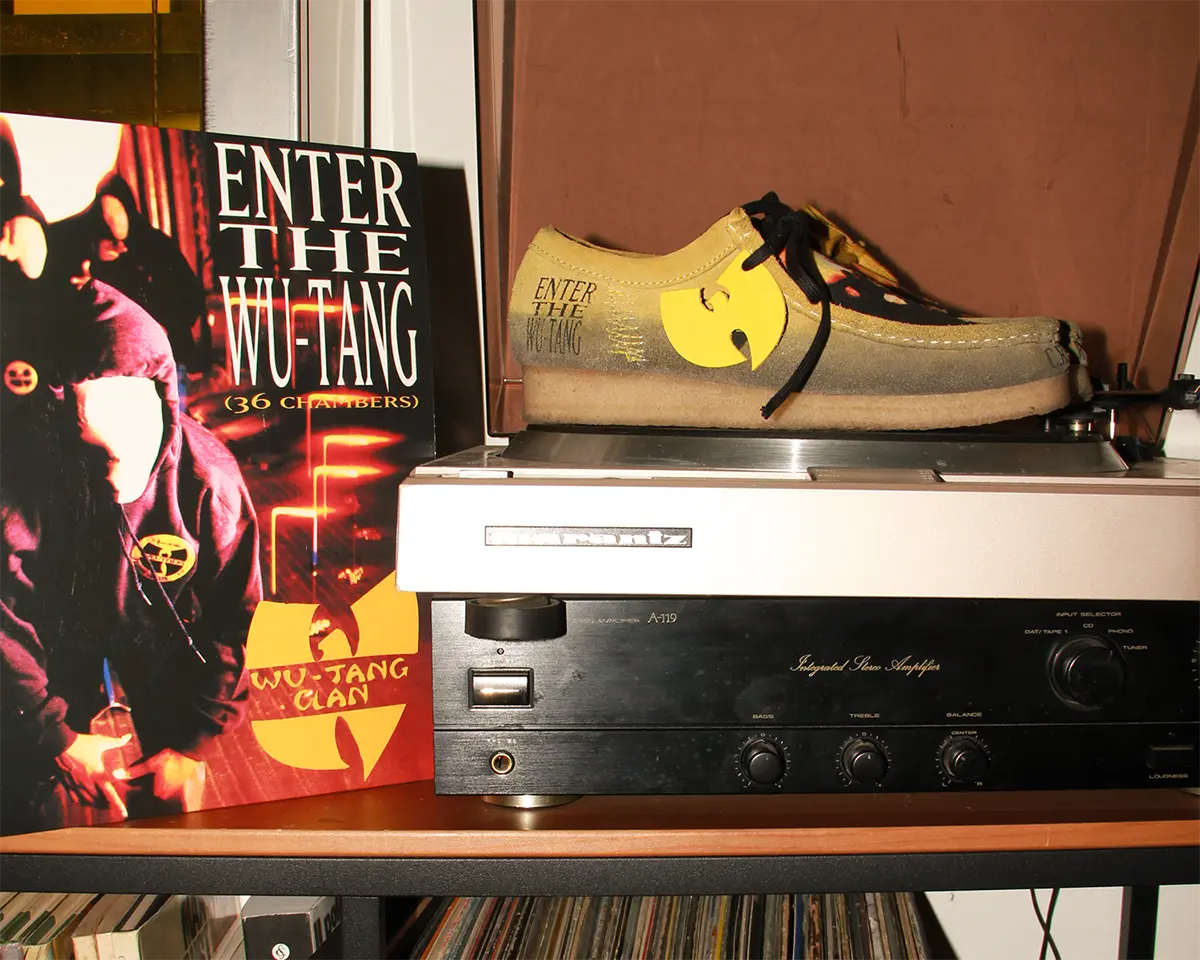 Clark Wallabee personalizzata Wu Tang Clan, vinile