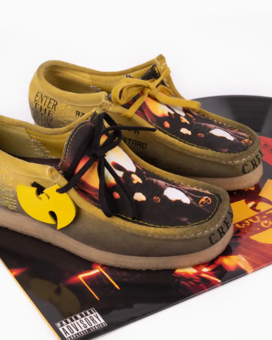 Clarks Wallabee Custom Giallo Nero Wu Tang Clan sul Vinile dell'Album