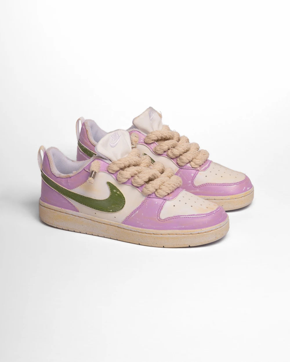 Nike Borough  Rope Vintage Lilac/Green con lacci in corda beige