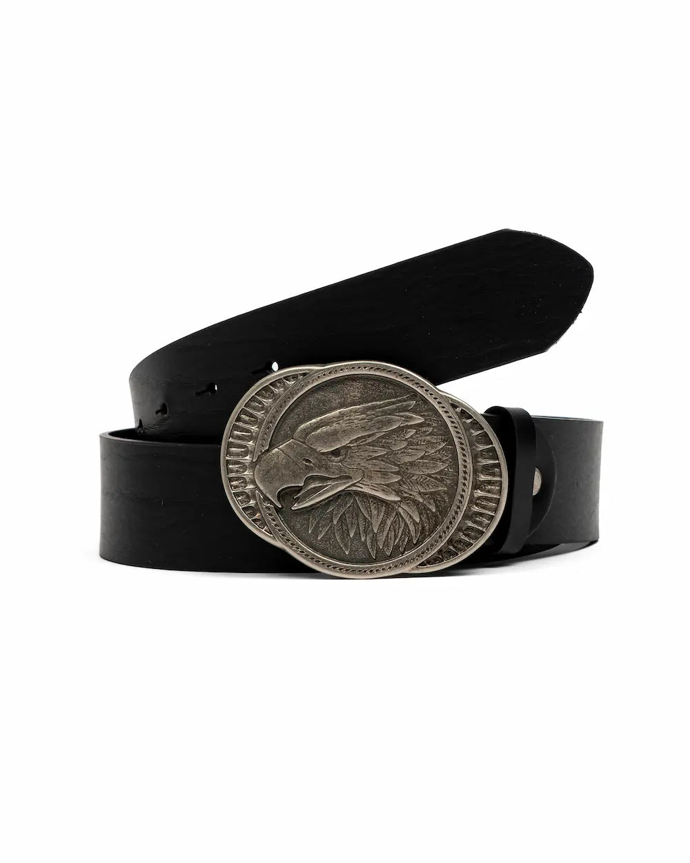 Cintura Western in pelle nera - Eagle