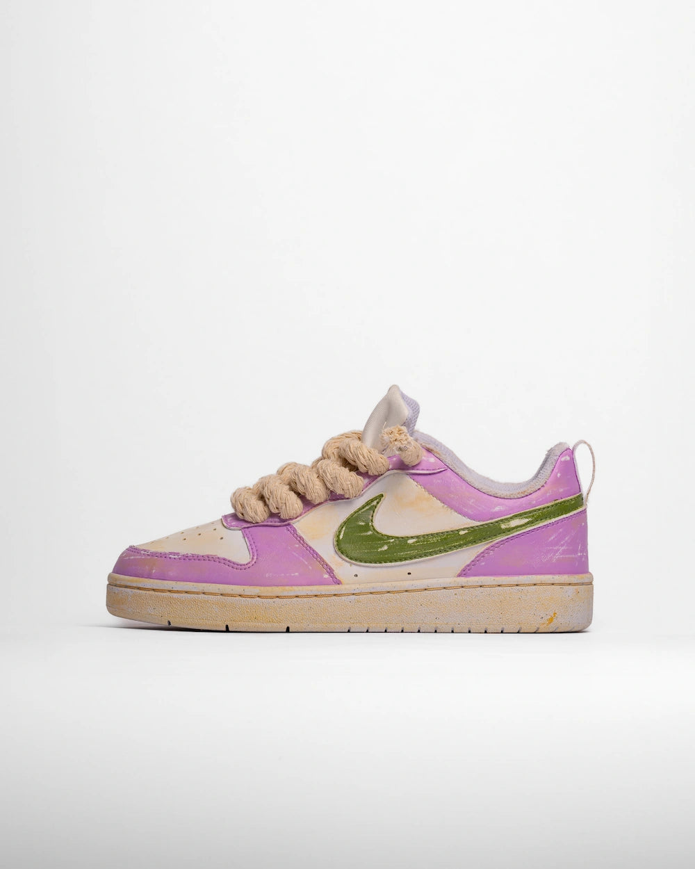 Nike Borough Rope Vintage Lilac/Green con lacci in corda beige