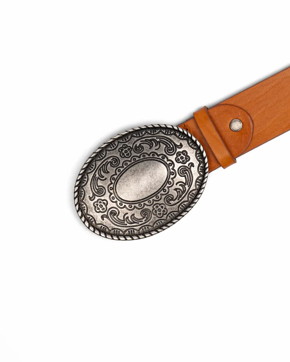 Cintura Western in pelle Caramel - Floreal
