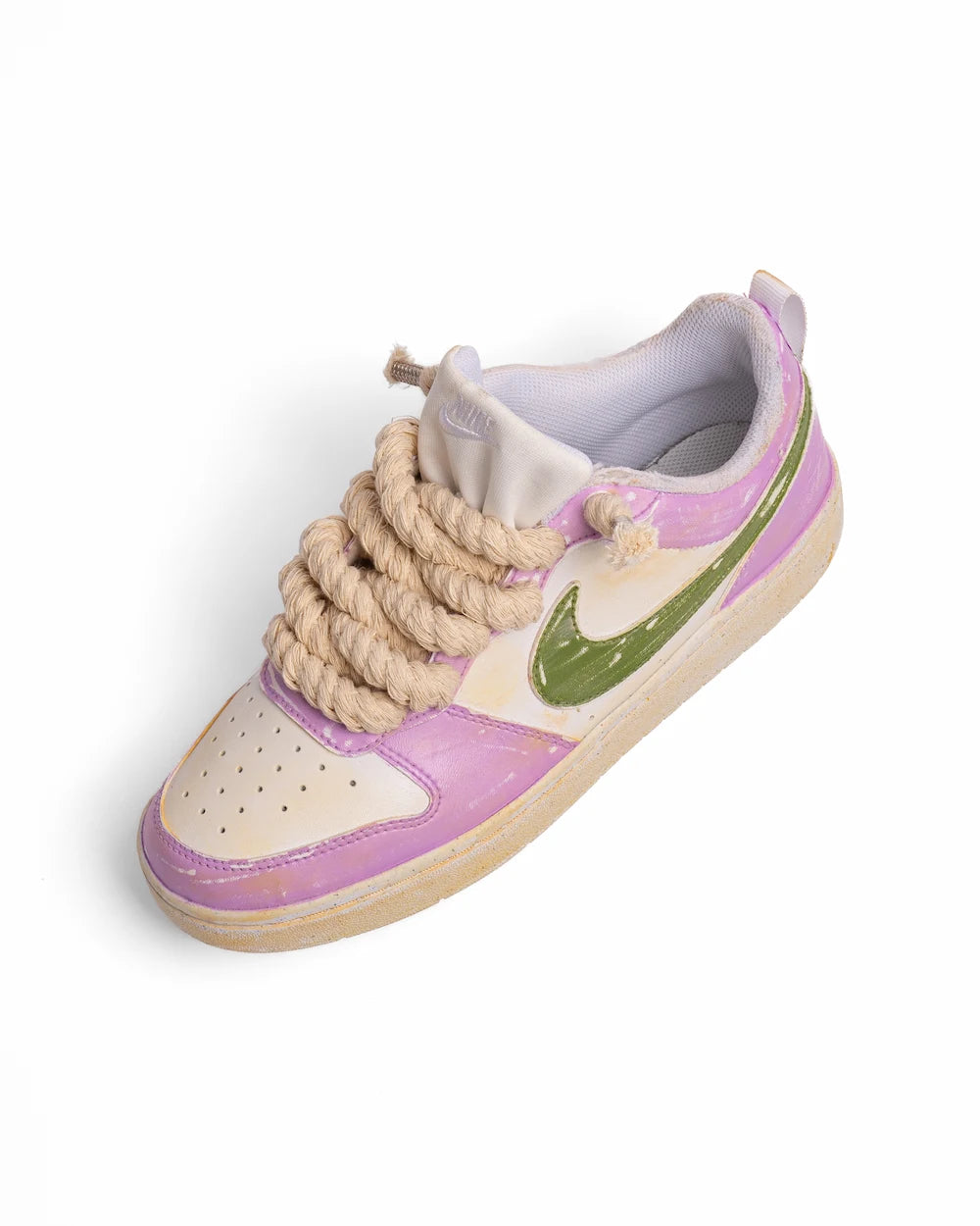 Nike Borough Rope Vintage Lilac/Green con lacci in corda beige