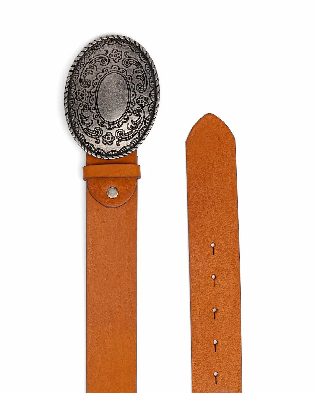 Cintura Western in pelle Caramel - Floreal