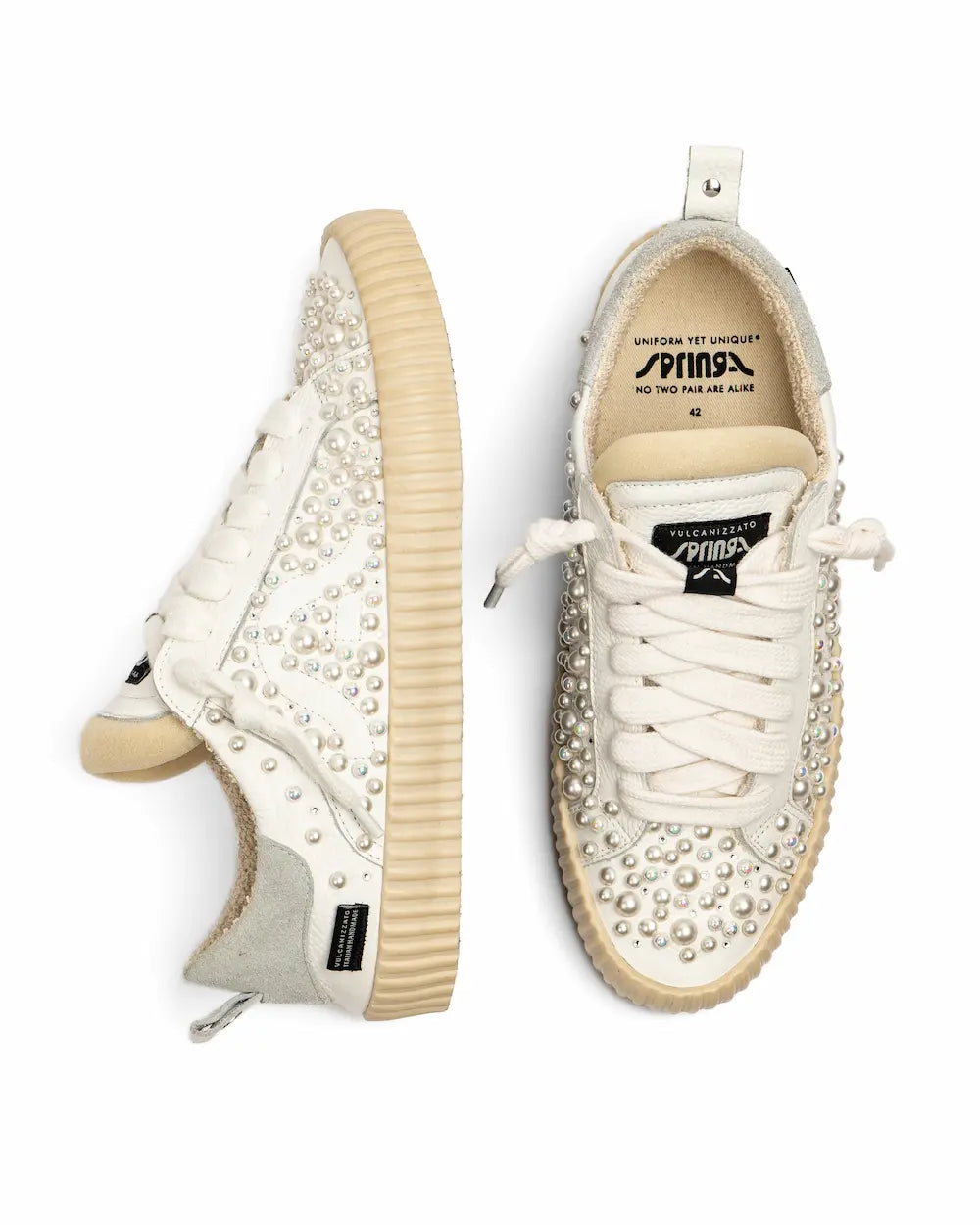 Springa X Seddys - Wavy Leather White Perla