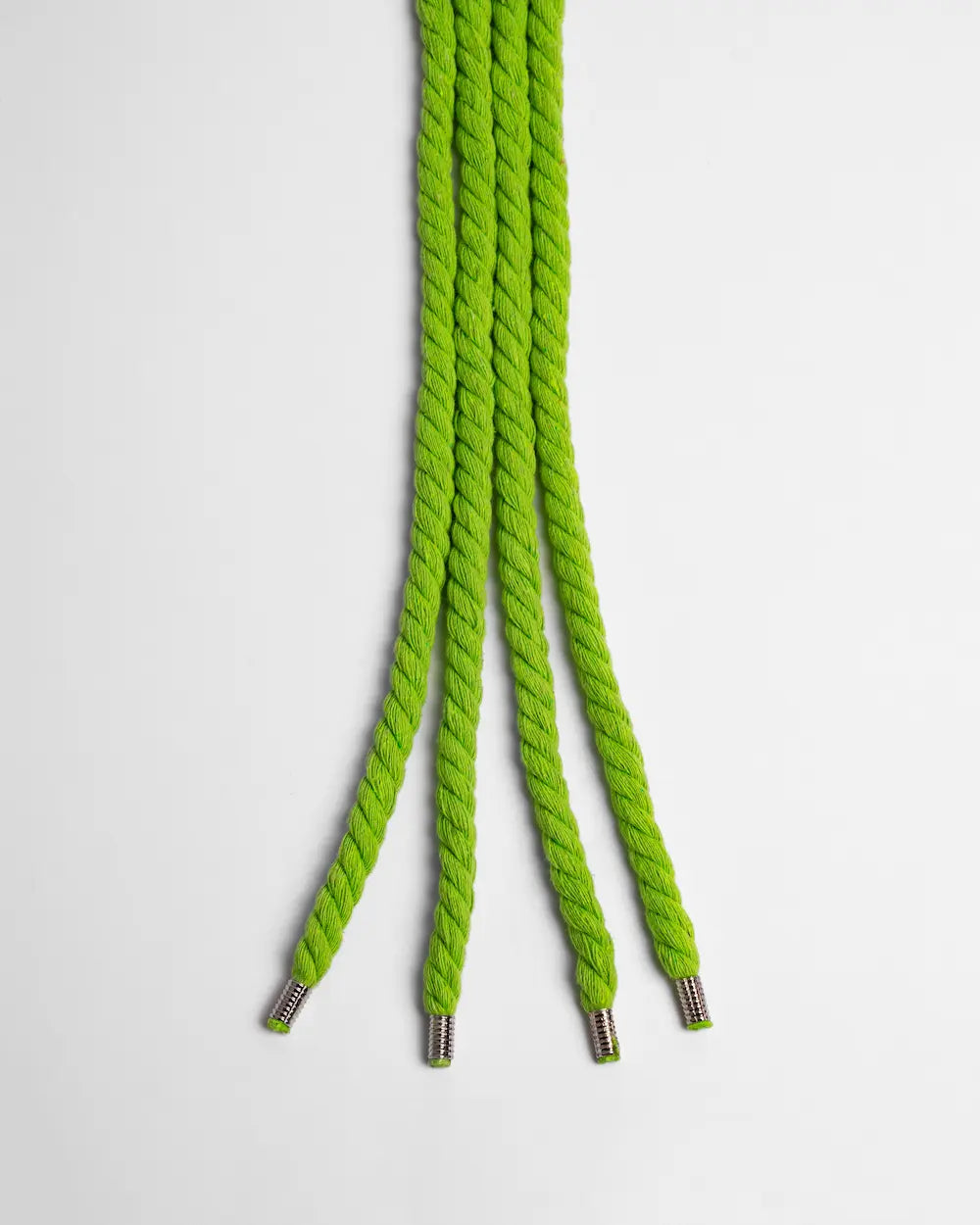 Lacci in corda verde lime per sneakers personalizzate SEDDYS