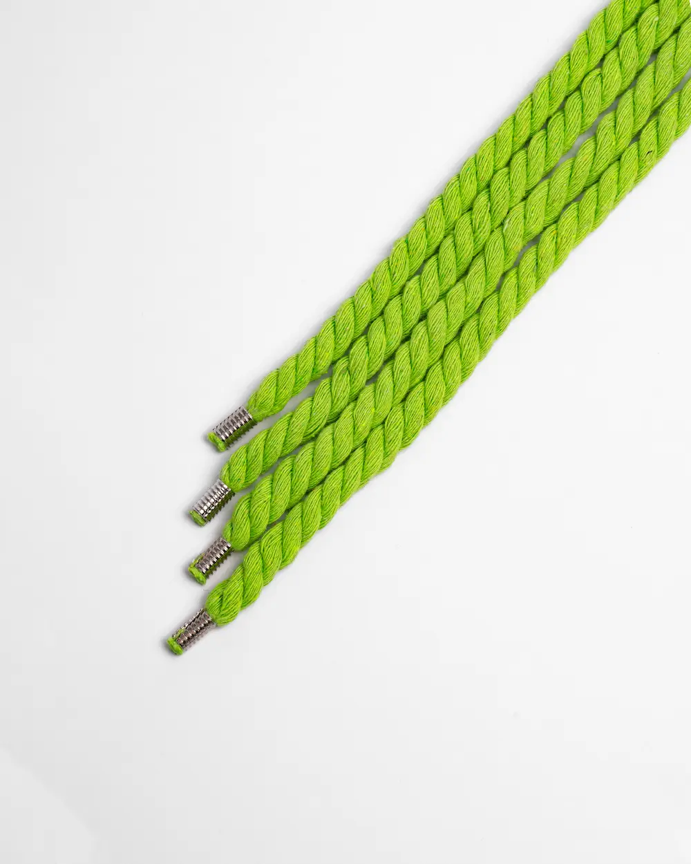 Lacci in corda verde lime per sneakers personalizzate SEDDYS
