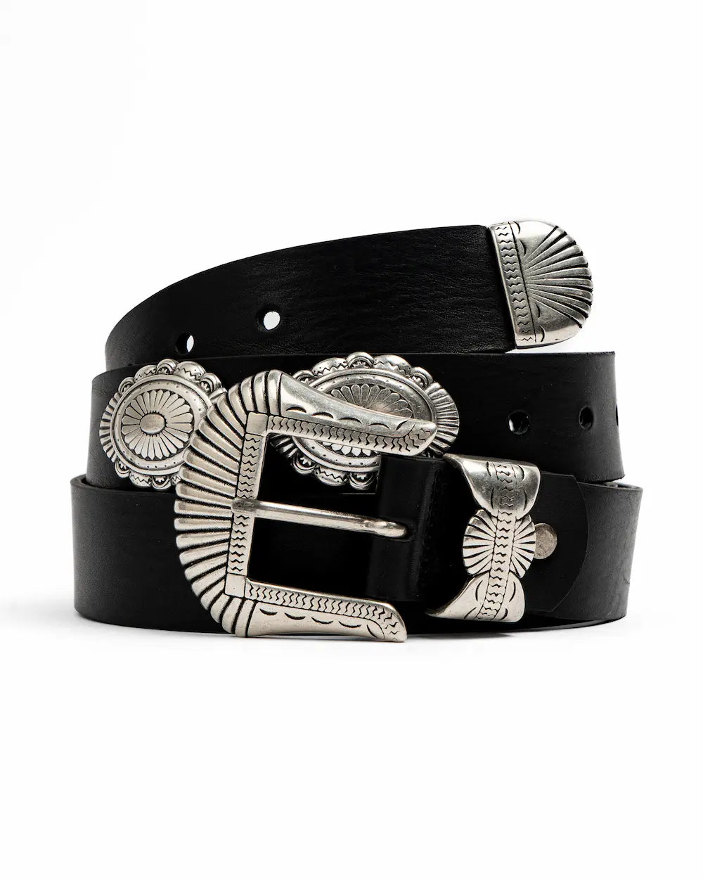 Cintura Western in pelle Black - Buckle Set - Lonestar