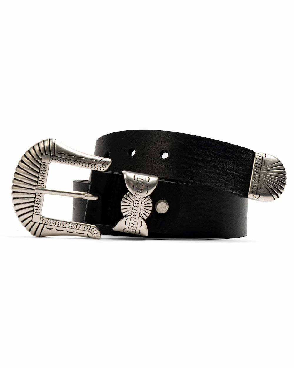 Cintura Western in pelle Black - Buckle Set - Lonestar
