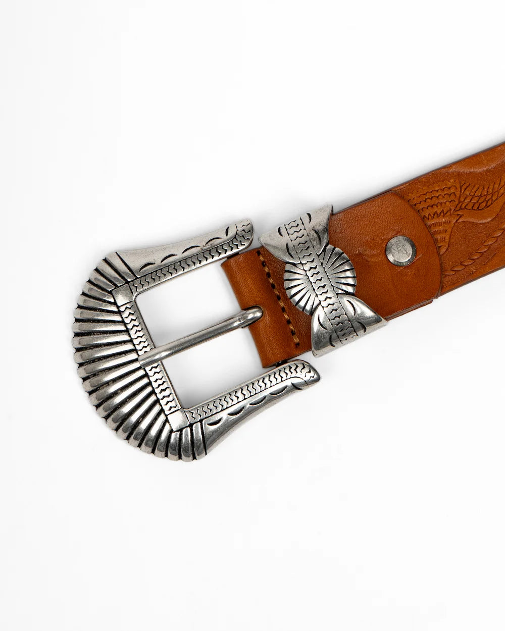 Leather Belt - Stampa Western - Western Caramel