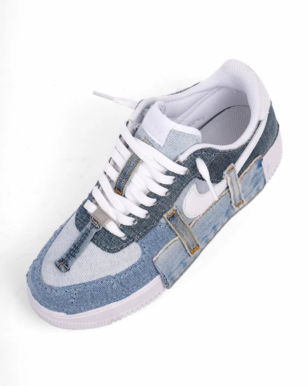 NIKE AIR FORCE 1 CUSTOM RIVESTITA IN JEANS RICICLATO
