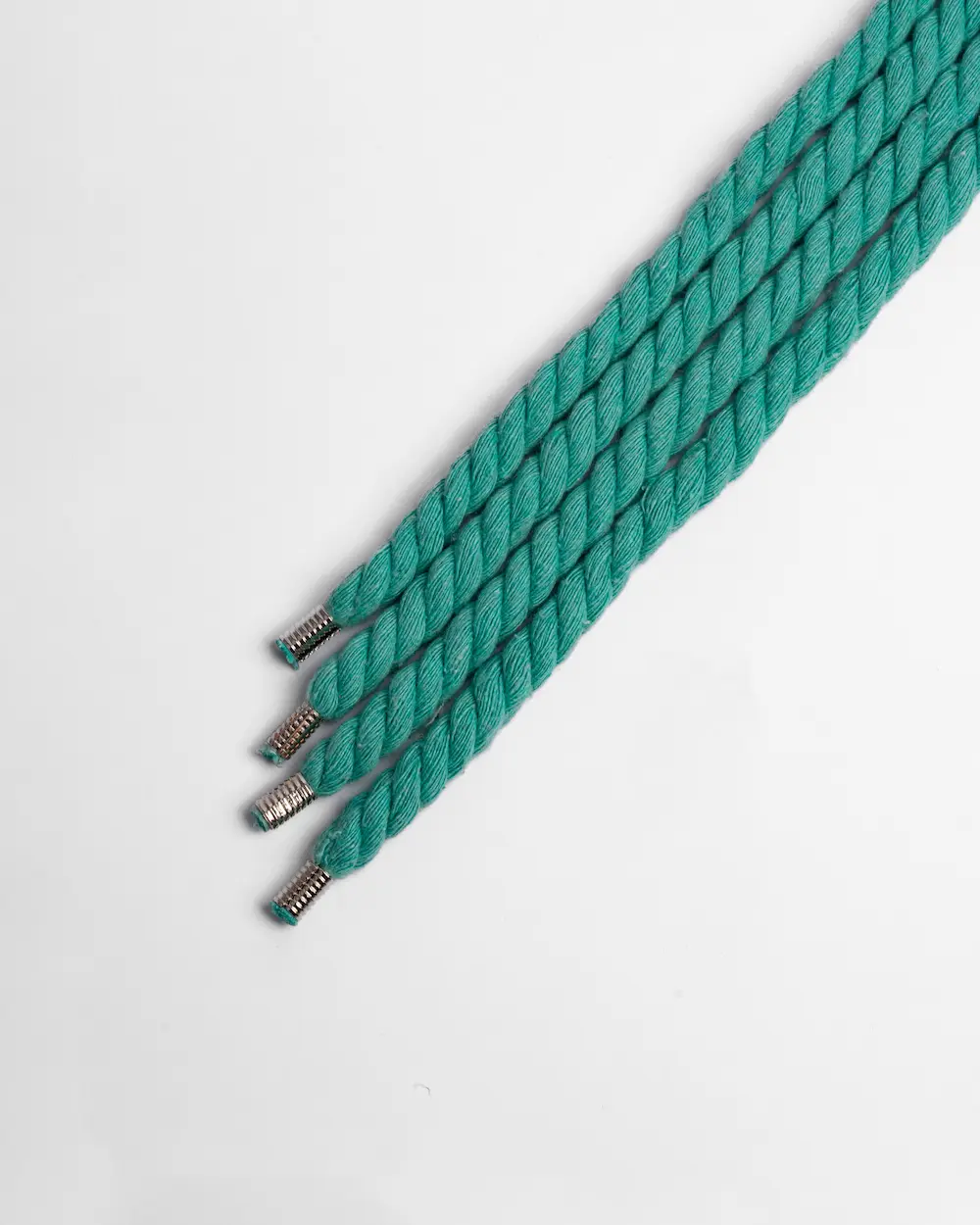 Lacci in corda verde acqua per sneakers personalizzate SEDDYS
