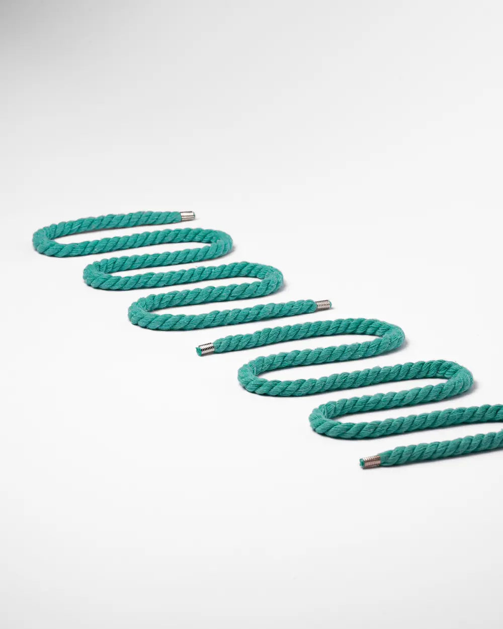 Lacci in corda verde acqua per sneakers personalizzate SEDDYS