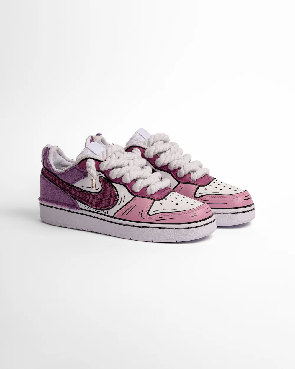 Nike Court Borough - Comics Denim Pink