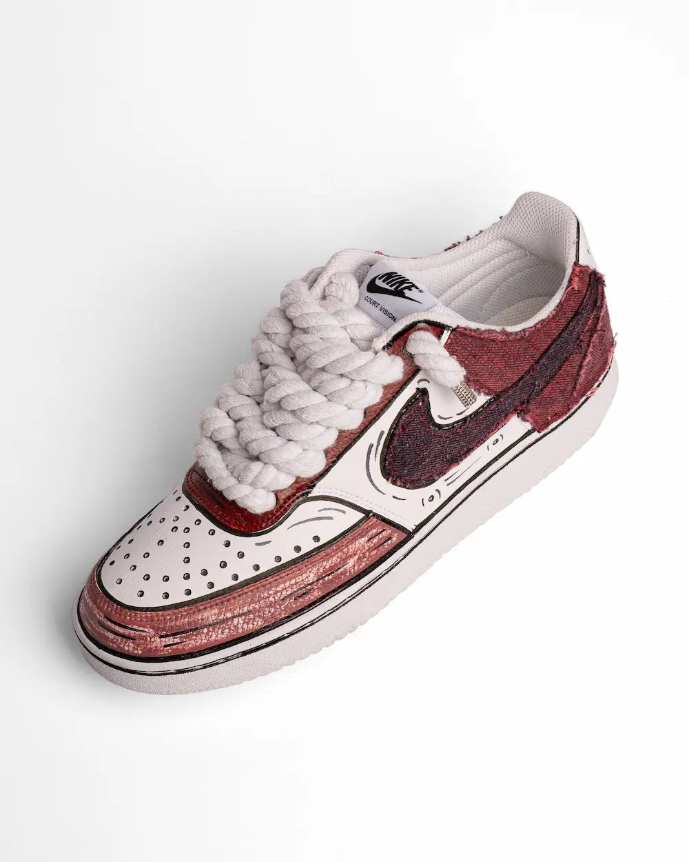 Nike Court Vision - Comics Denim Bordeaux