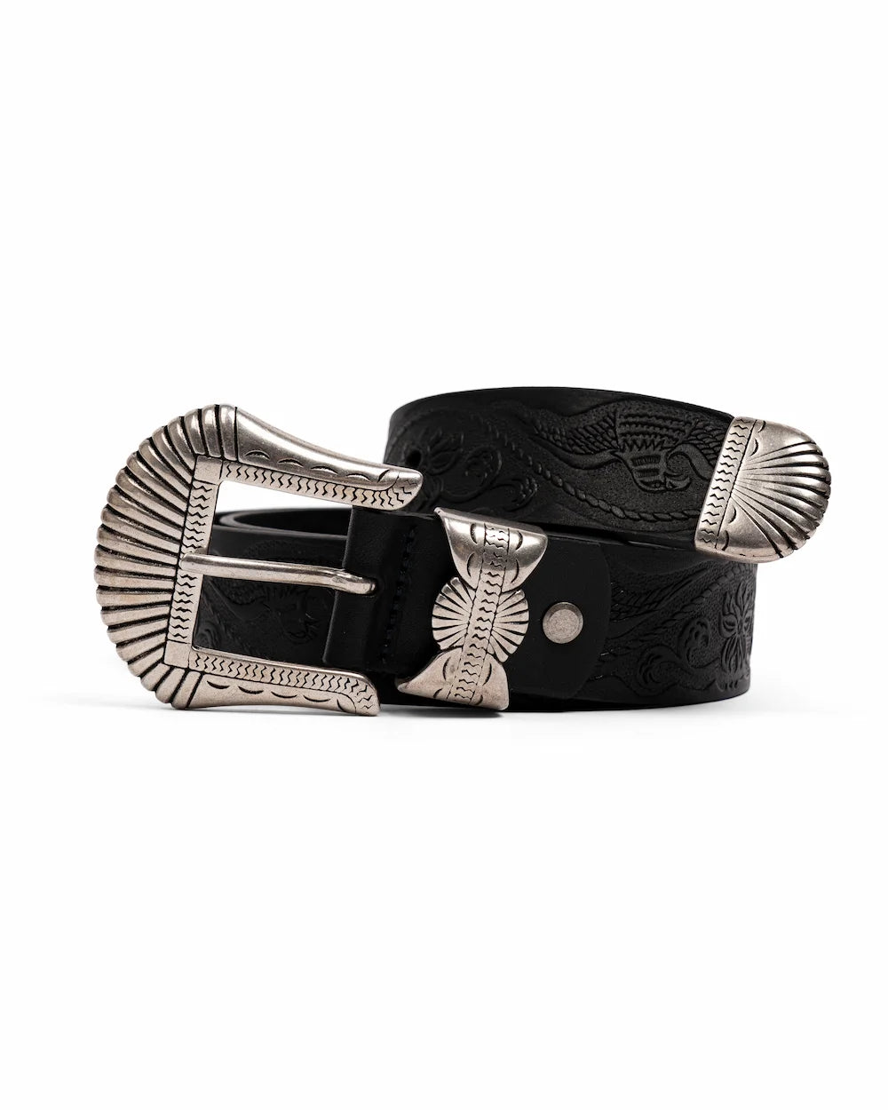 Cintura in pelle - Stampa Western - Western Dark