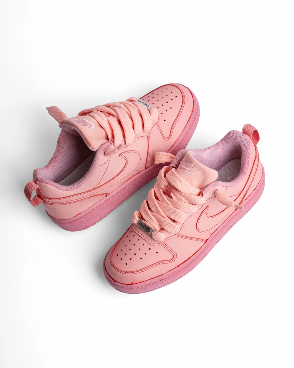 Nike Court Borough Dye Super Pink personalizzata in rosa