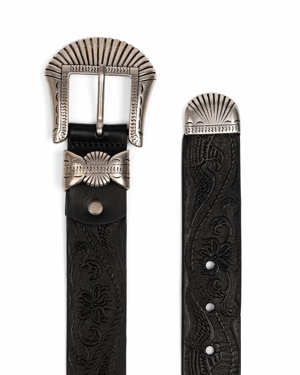 Cintura in pelle - Stampa Western - Western Dark