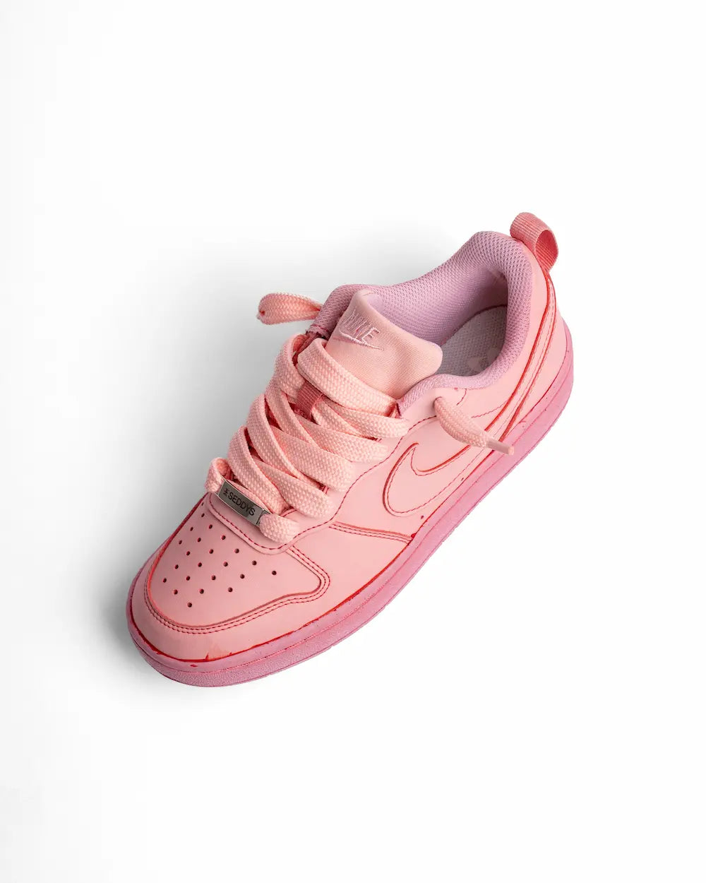 Nike Court Borough Dye Super Pink personalizzata in rosa