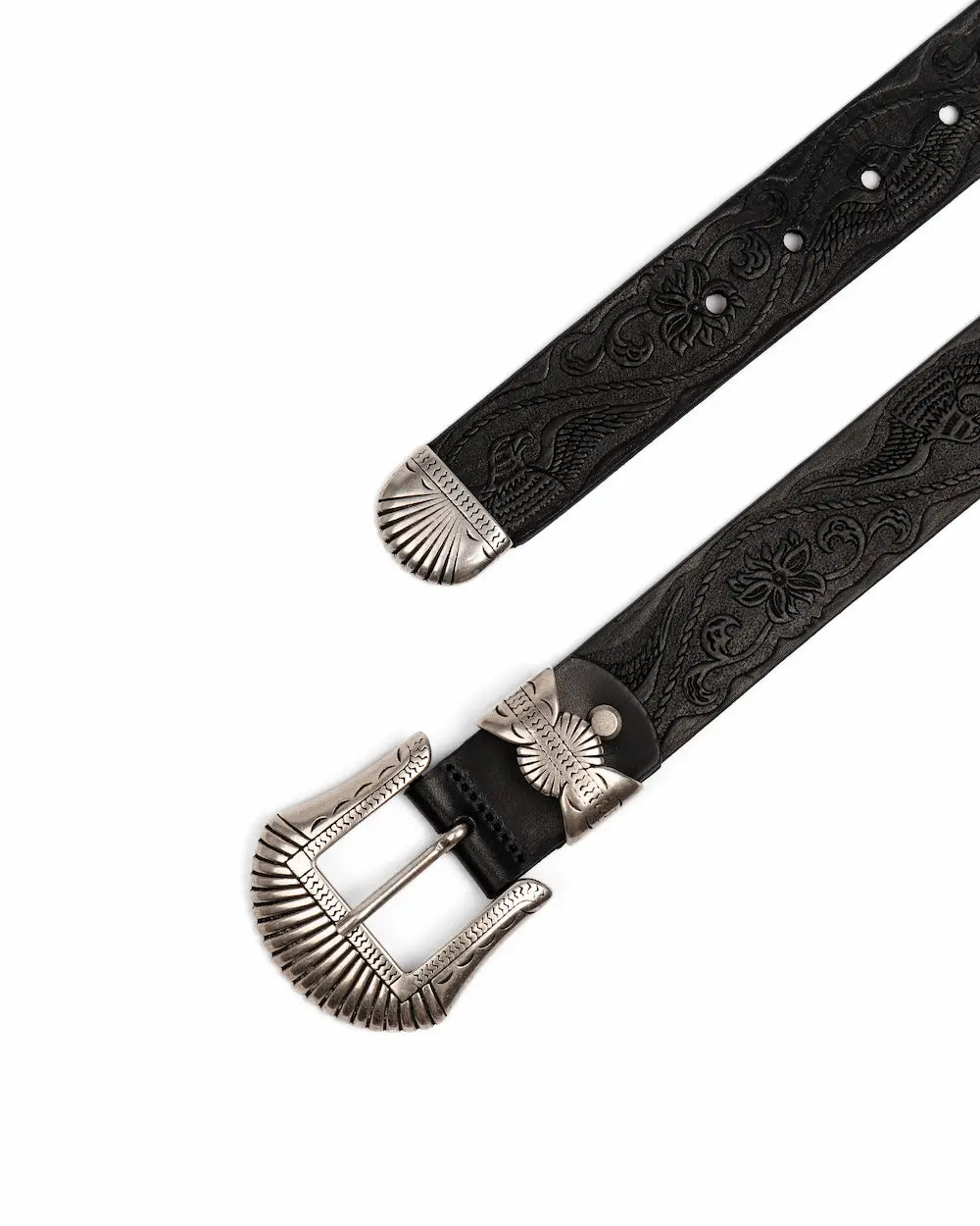 Cintura in pelle - Stampa Western - Western Dark