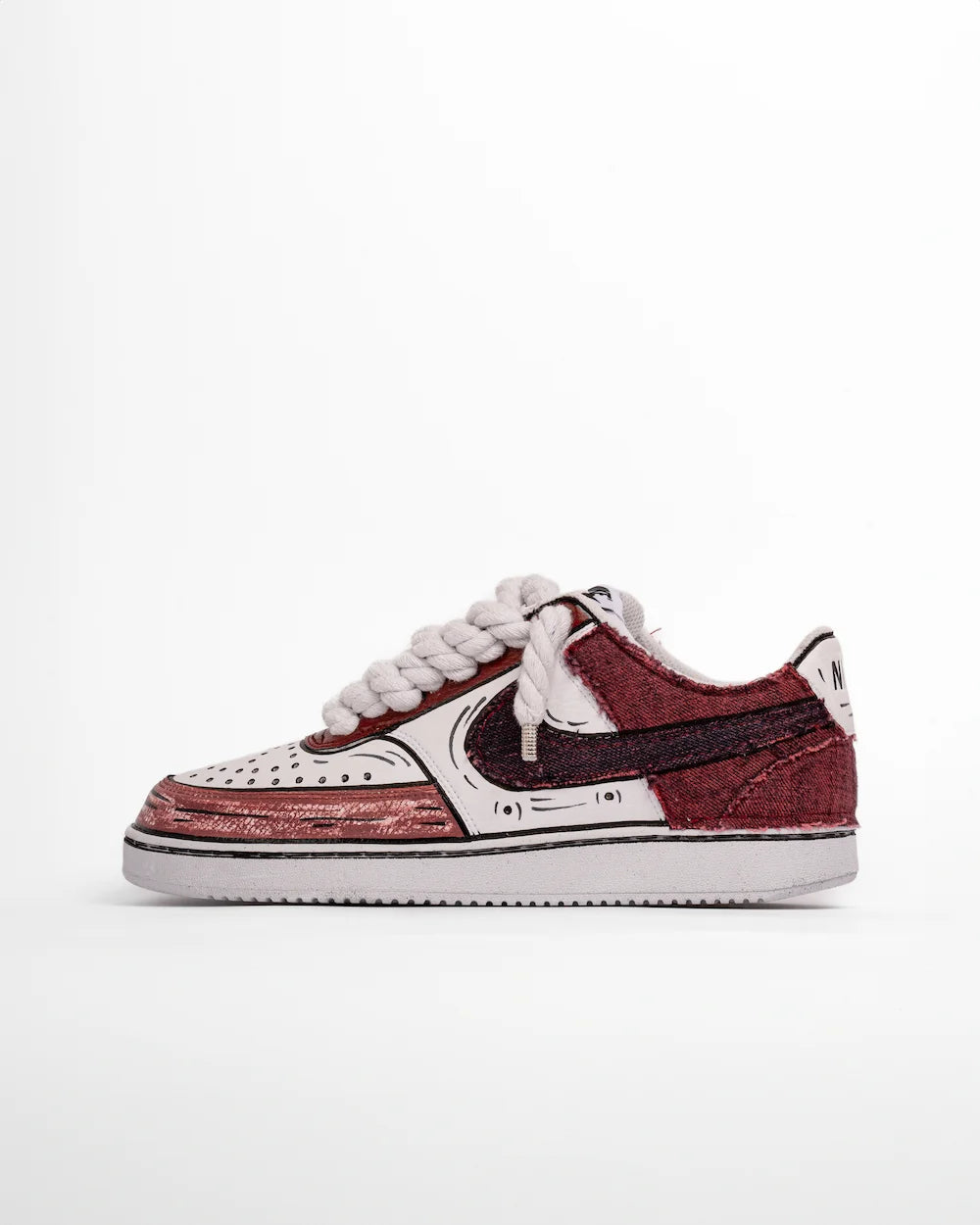 Nike Court Vision - Comics Denim Bordeaux