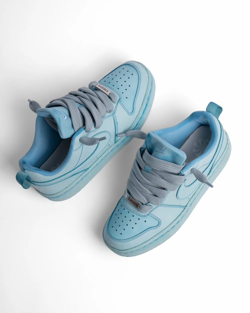 Nike Court Borough Dye Tropical Blue personalizzata in azzurro
