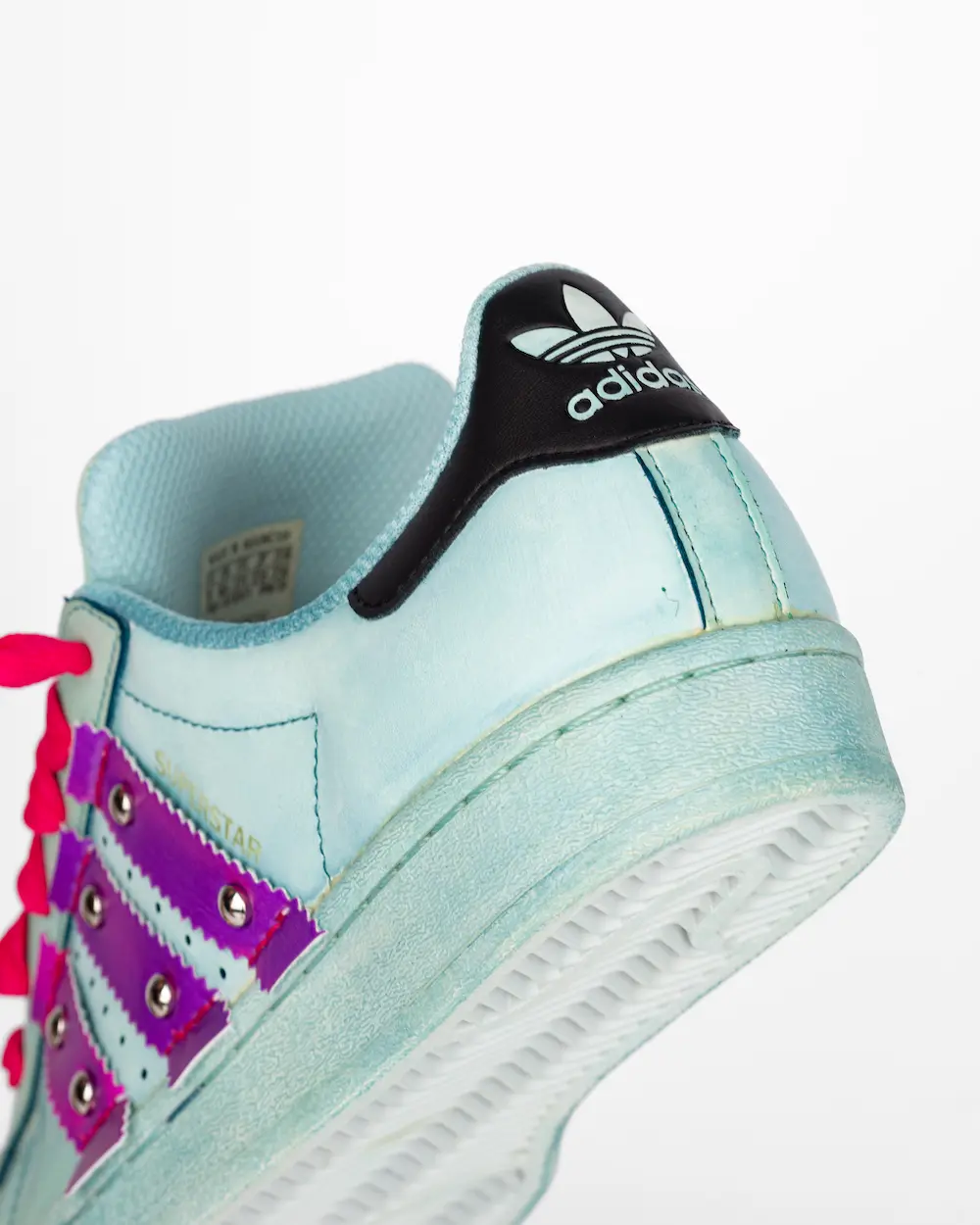 Adidas superstar iridescent stripes sales