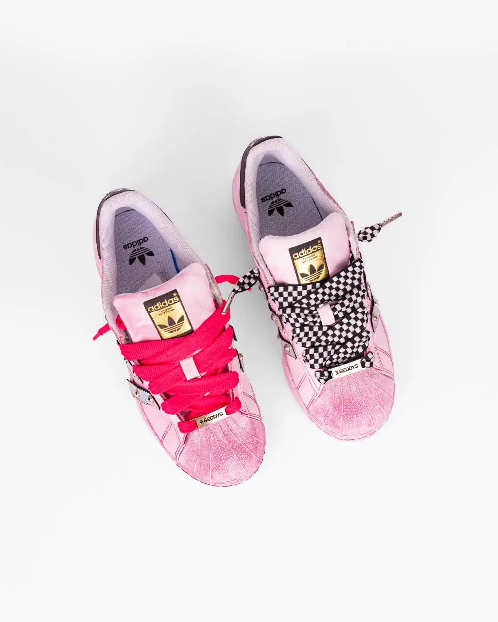 Adidas Superstar Custom Tinta Pink Chunky alto