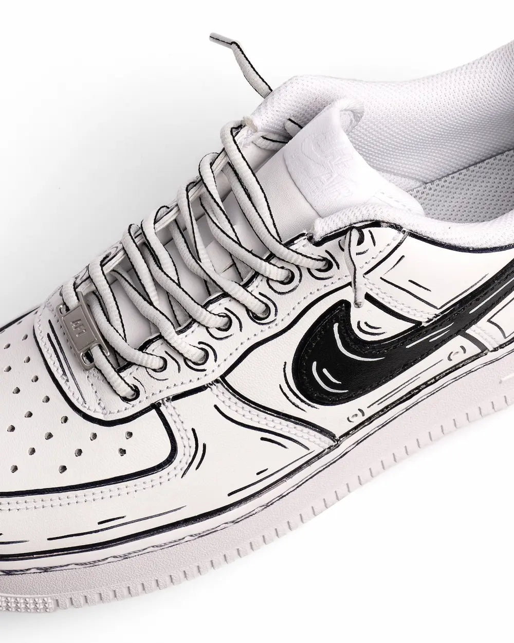 Nike air force 1 logo nero cheap