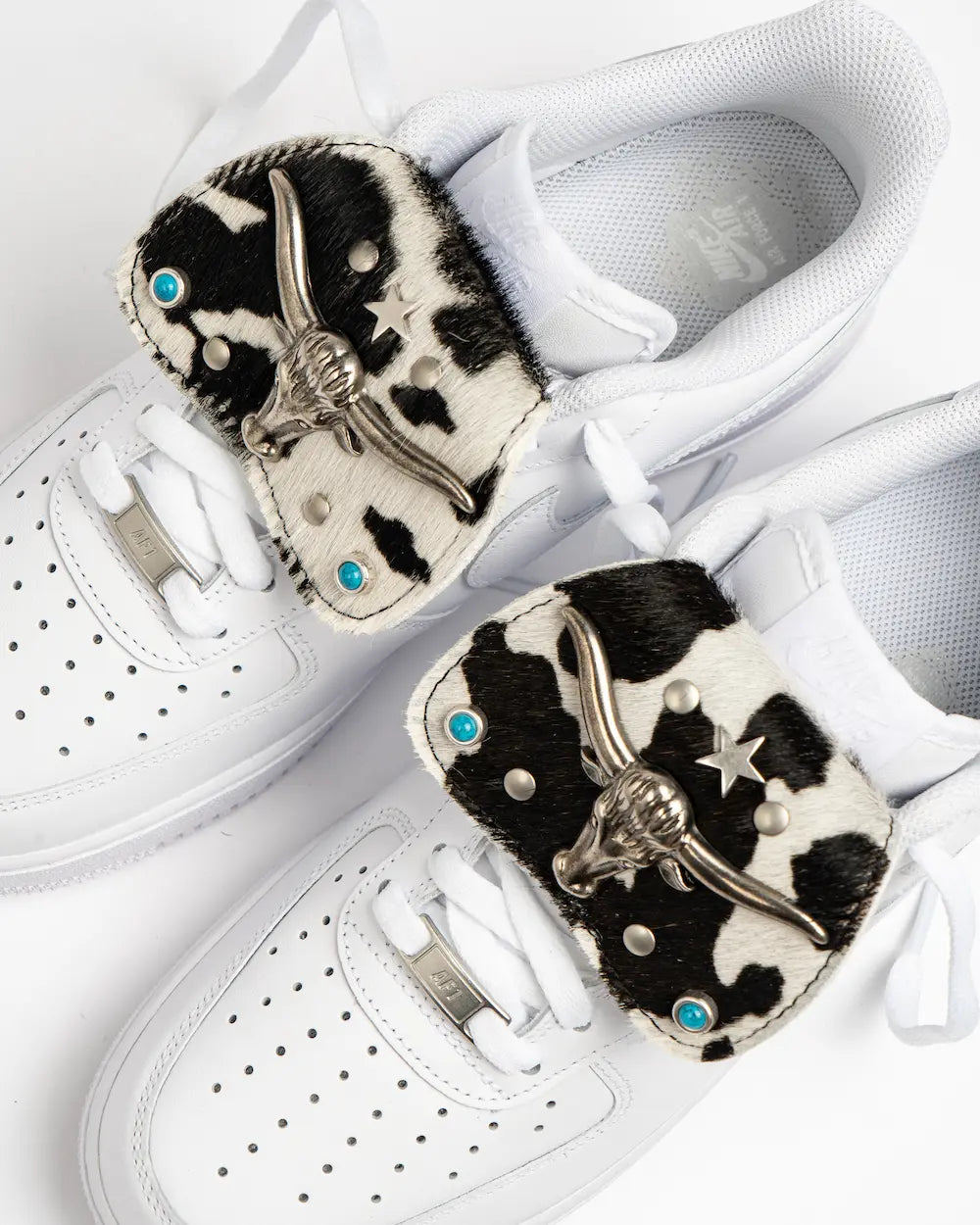 Leather Tongue - Cow Print