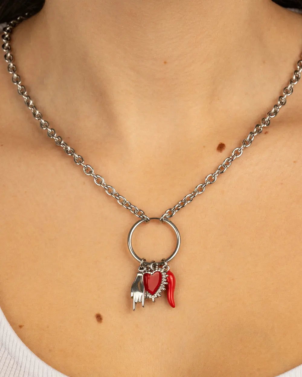 Collana Lucky charm silver