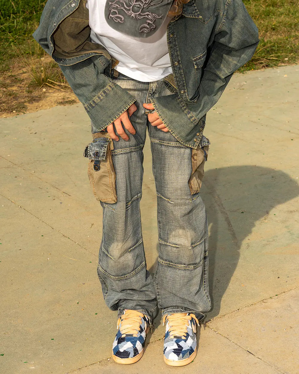 Outfit di denim/jeans con Nike Court Vision Denimwork custom di Seddys