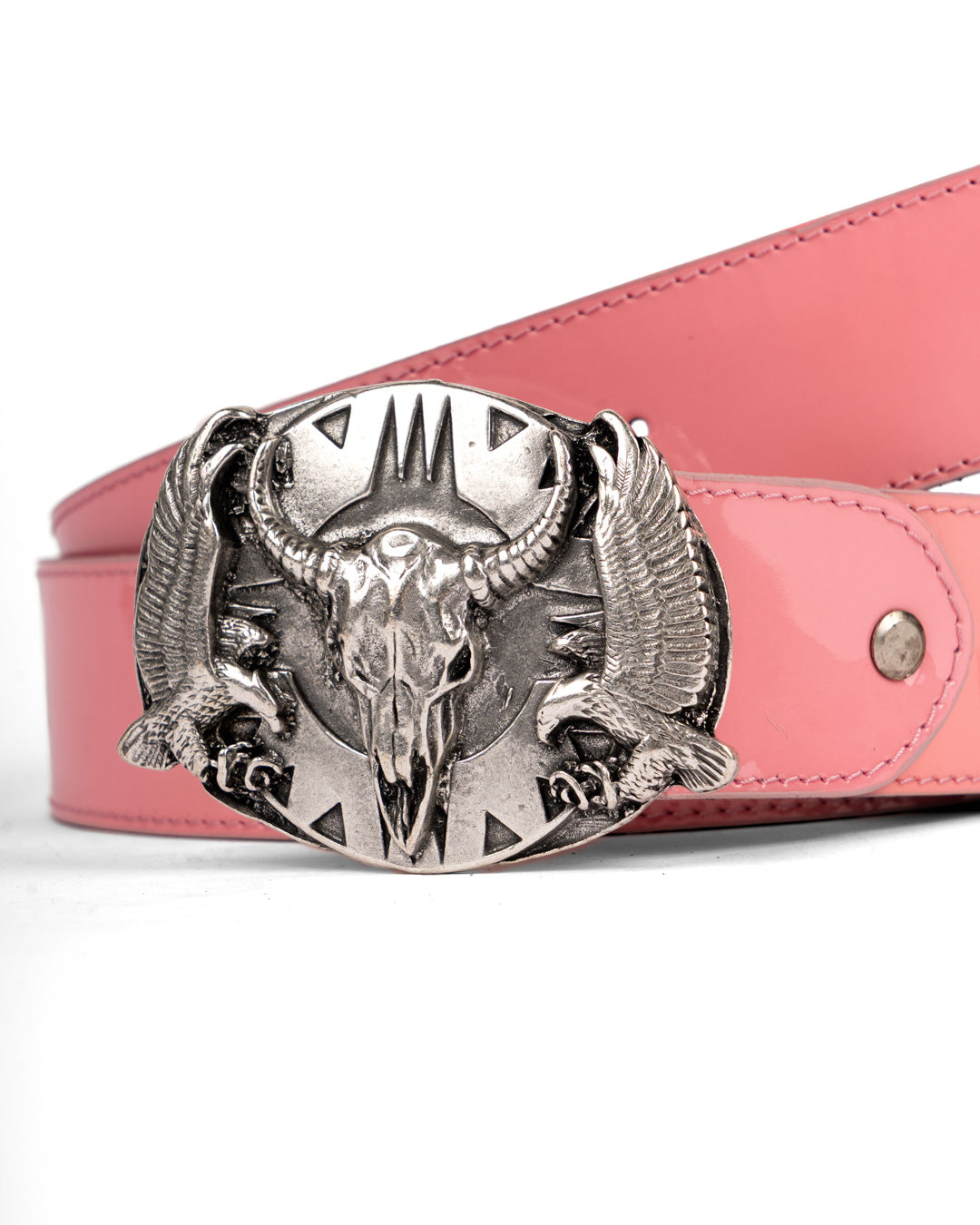 Cintura in pelle - COW PINK