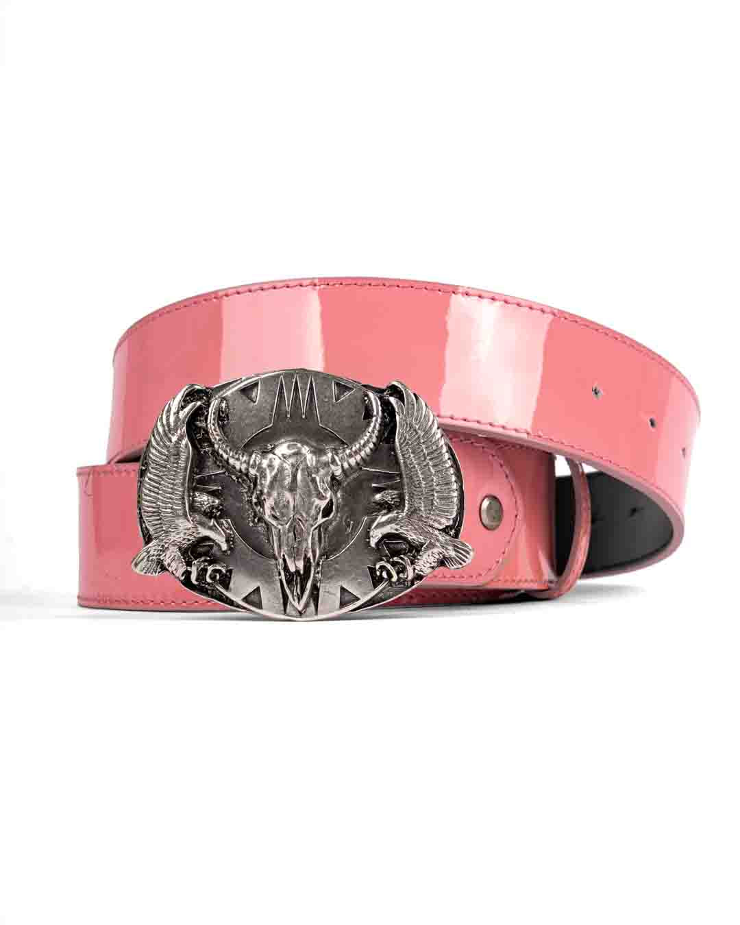 Cintura in pelle - COW PINK