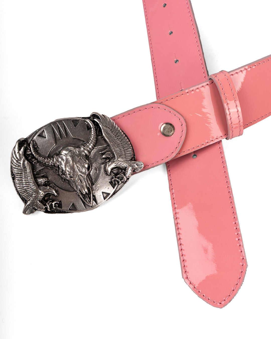Cintura in pelle - COW PINK
