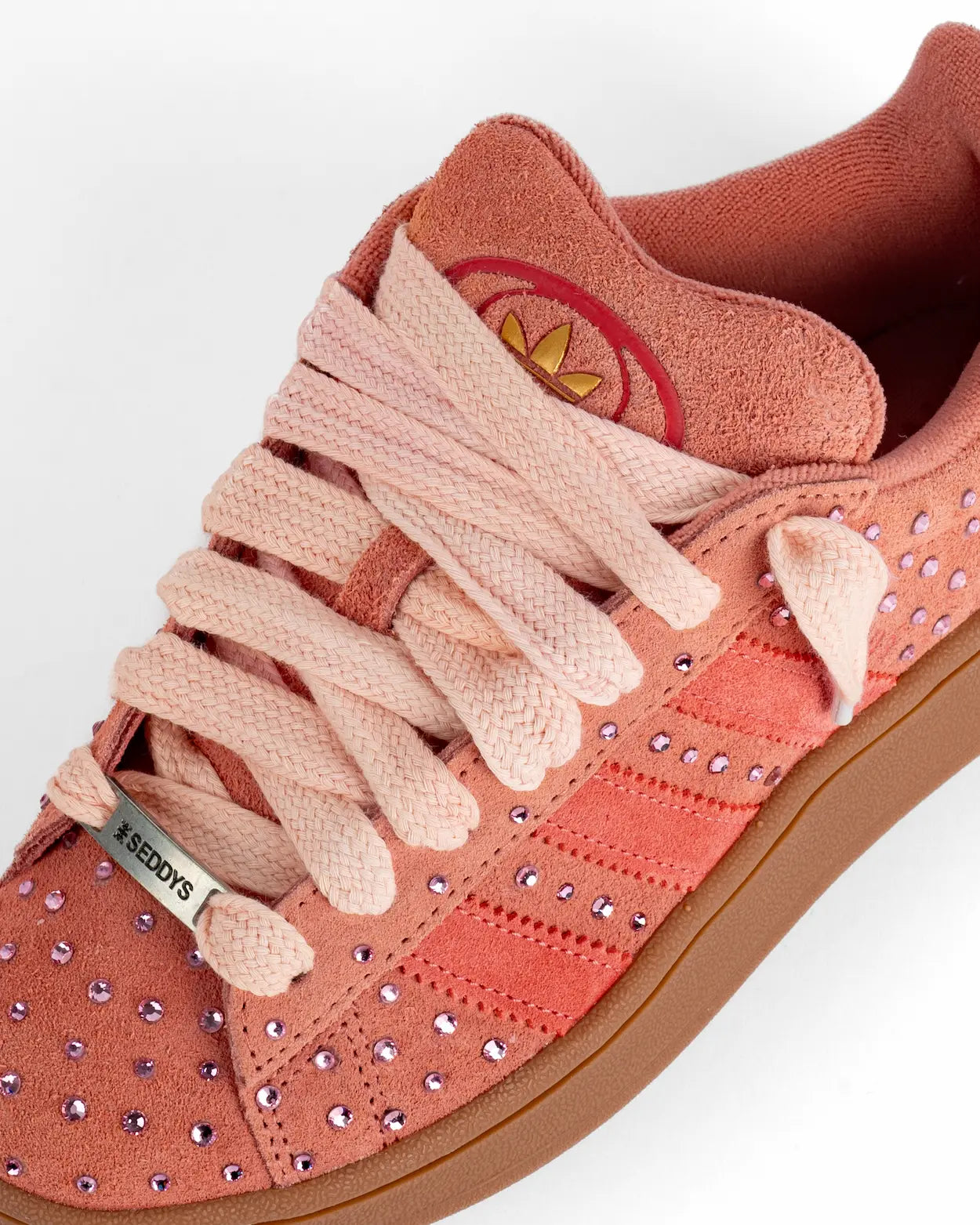 Adidas campus 00s pink con cristalli rosa